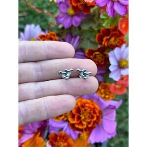 Sterling Silver Chanterelle Mushroom Post Earrings